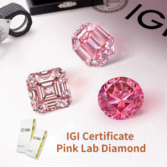 3CT - 13CT RARE HEART SHAPE FANCY VIVID PINK LAB DIAMOND | IGI CERTIFIED
