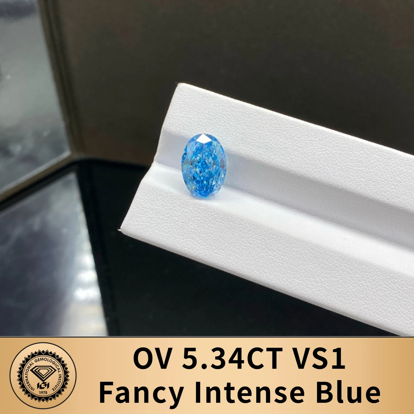 Blue Color Lab Grown Diamonds With IGI Certificate 2ct 3ct 4ct 5ct 6ct 8ct 9ct VS VVS CVD Fancy Colored Diamond