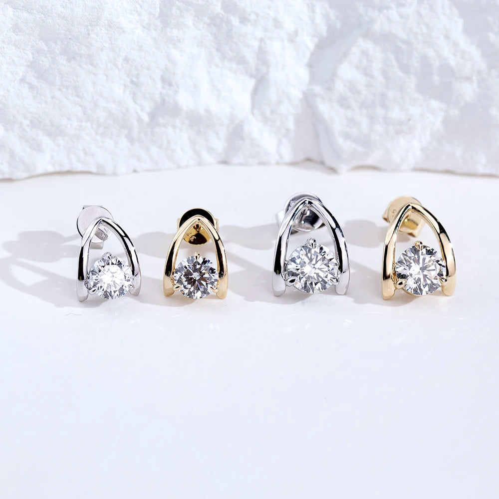THE RADIANT HALO STUDS | 2-4CT LAB GROWN DIAMONDS | 14-18K