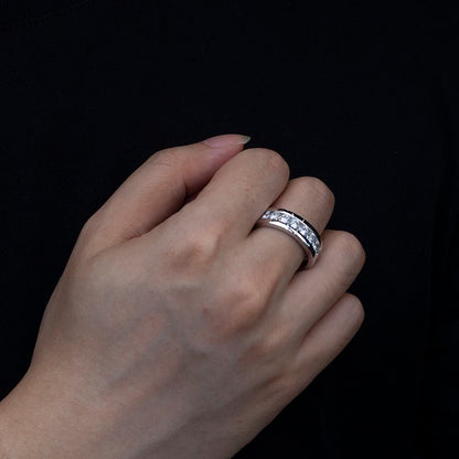 MEN'S MULTI-STONE 3.06 CARAT LAB GROWN DIAMONDS RING | 18K WHITE GOLD