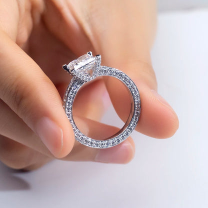 CLASSIC PRINCESS CUT LAB-GROWN DIAMONDS | 3CT-20CT ENGAGEMENT RING | 18K WHITE GOLD