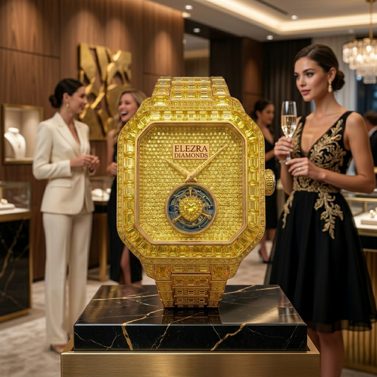 ELEZRA WATCHES | THE SOLAR EMPEROR | 175 CARAT NATURAL FANCY VIVID YELLOW DIAMONDS | MASTERPIECE