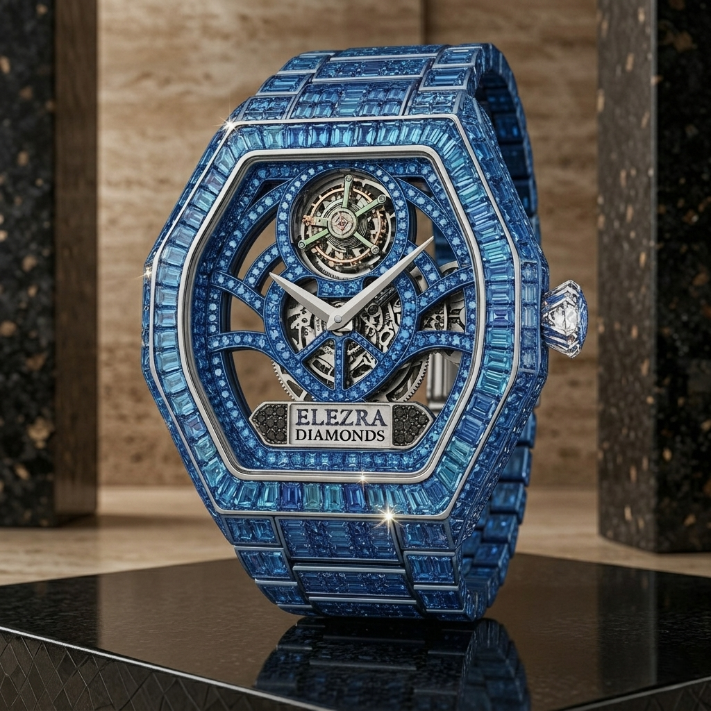 ELEZRA WATCHES | THE BLUE ROYALTY | 103.58 CARAT NATURAL BLUE SAPPHIRES & DIAMONDS