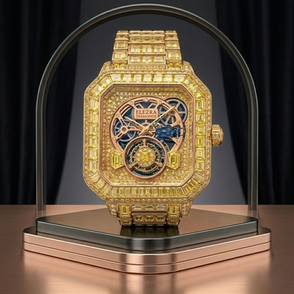 ELEZRA WATCHES | THE GOLDEN EMPEROR | 142.5 CARAT NATURAL DIAMONDS FANCY VIVID YELLOW | 1-OF-1 MASTERPIECE