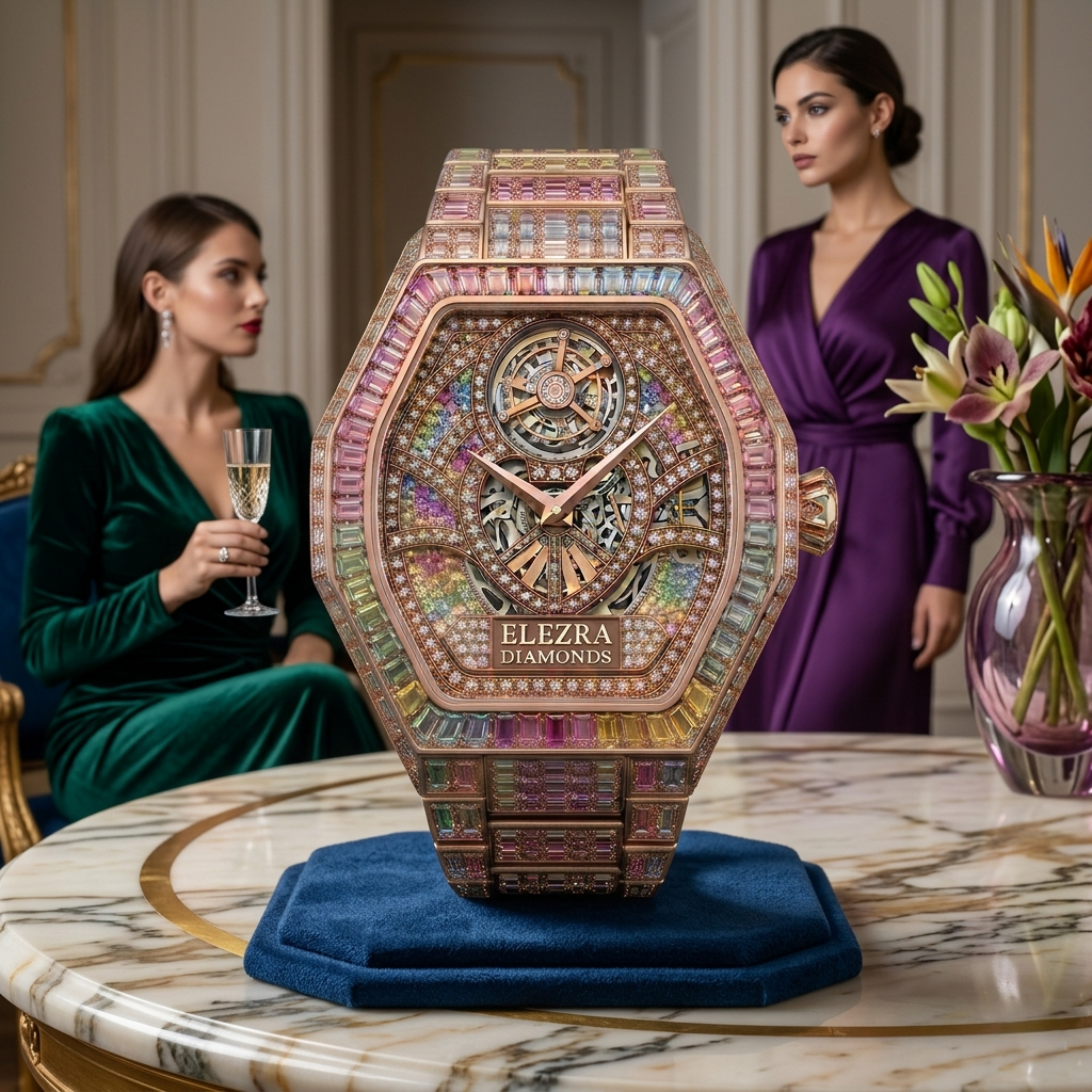 ELEZRA WATCHES | THE RAINBOW SINGULARITY | 112.15 CARAT | NATURAL SAPPHIRES & DIAMONDS