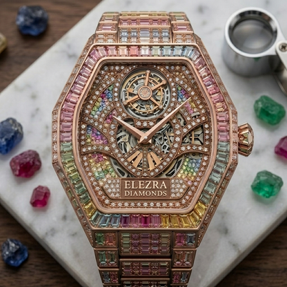 ELEZRA WATCHES | THE RAINBOW SINGULARITY | 112.15 CARAT | NATURAL SAPPHIRES & DIAMONDS