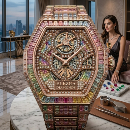 ELEZRA WATCHES | THE RAINBOW SINGULARITY | 112.15 CARAT | NATURAL SAPPHIRES & DIAMONDS