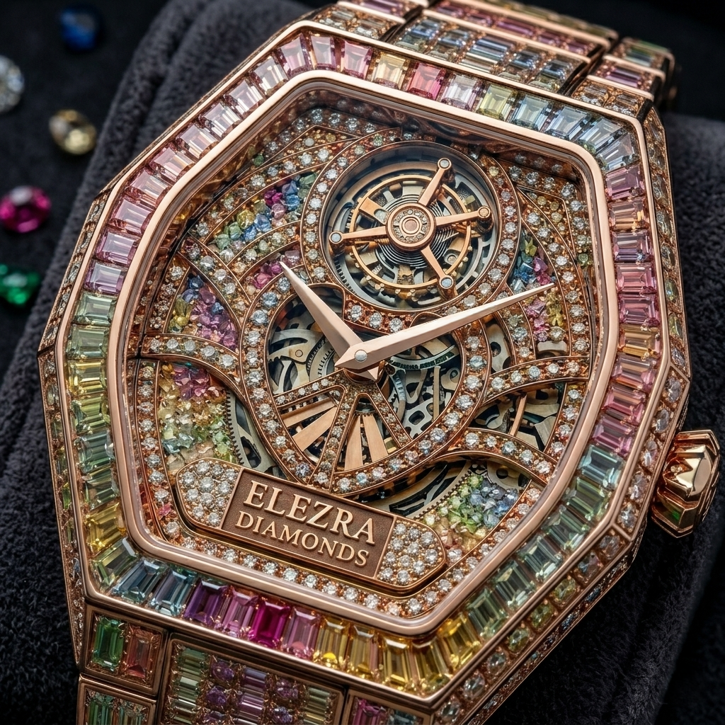 ELEZRA WATCHES | THE RAINBOW SINGULARITY | 112.15 CARAT | NATURAL SAPPHIRES & DIAMONDS