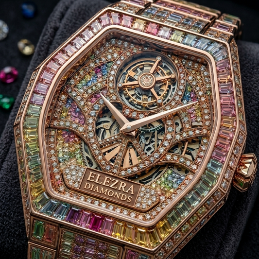 ELEZRA WATCHES | THE RAINBOW SINGULARITY | 112.15 CARAT | NATURAL SAPPHIRES & DIAMONDS